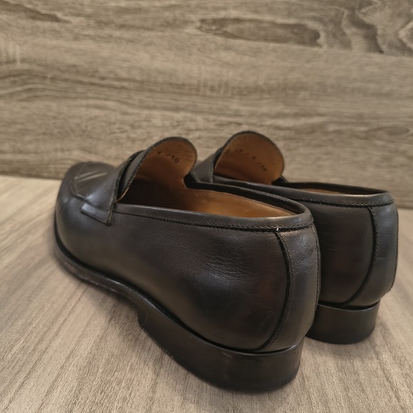Mens Suitsupply Black Leather Penny Loafers Shoes Size‎ UK11 US12 EU45 main image 7